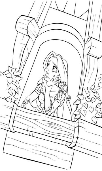 kolorowanka Zaplątani do wydruku malowanka coloring page Tangled Roszpunka Disney z bajki dla dzieci nr 29